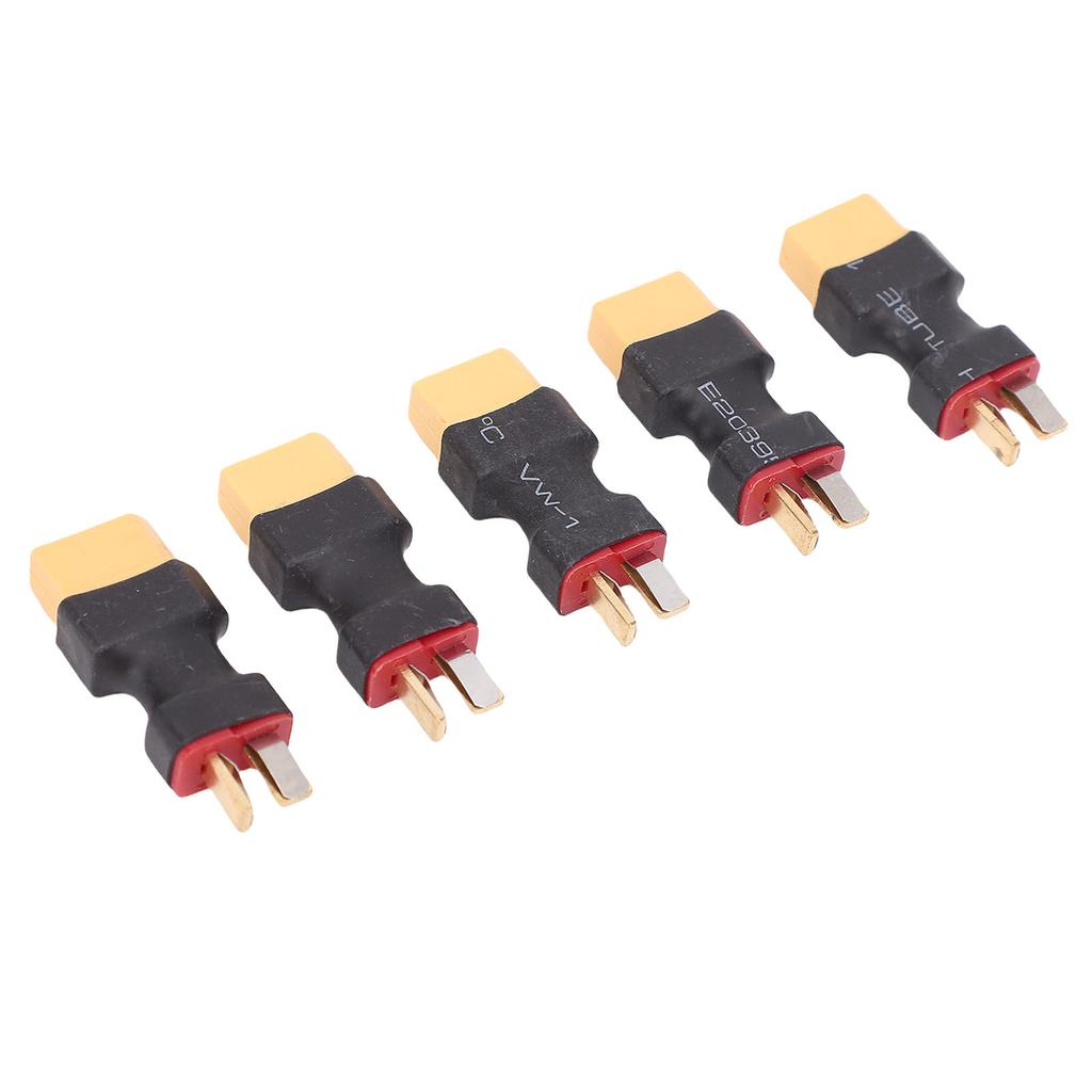 5PCS Male XT60 To Male T Plug Connector Adapter Secure Connection Easy Installation for RC Car LiPo Battery Charger