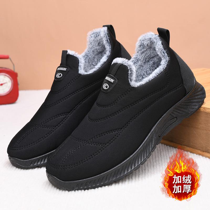 Neue Schneestiefel Herren Übergröße Stiefeletten für Herren Slipper Warmes Fell Knöchelstiefel Sneakers Winter Herren Wanderschuhe Herren Fellschuhe