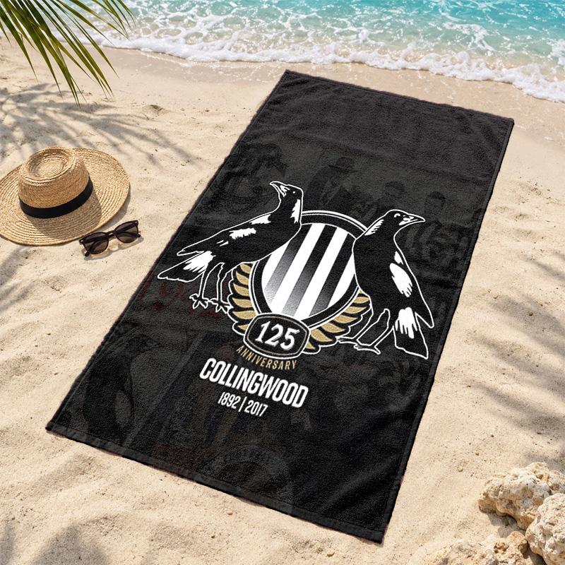 Collingwood Football Club Microfiber Beach Towel Quick Dry Sand Free Lightweight Beach Towels for Travel Swimming Camping