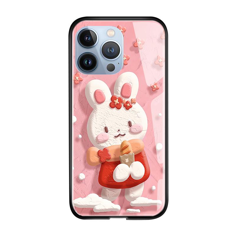 Tempered Glass Phone Case For iPhone 11 12 13 14 15 16 17 Redmi 10 12 14C Note10 Note14 Xiaomi 11Lite PocoC75 Soft Edge Shockproof Smooth Shell