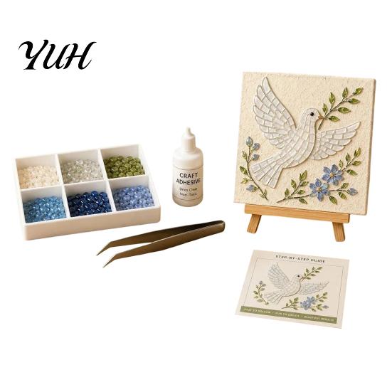 Meaningful Spiritual Art Projects Christian Sea Glass Kit, DIY Religious Mosaic Kit for Adults, Faith Bible Based Creative Hobbies Inspired