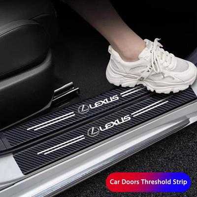 Car Threshold Strip Anti Stepping Leather Protective Sticker For F SPORT GS GX IS LS LX CT LC RC LBX NX RX 350h 450h ES UX
