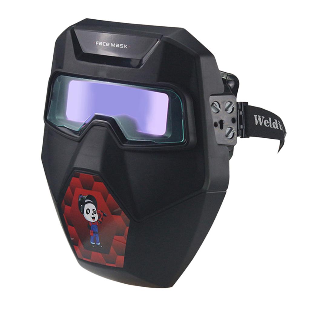 Hood Leather Welding Helmet Mask Eye Face Protection with Clear Glasses Lens