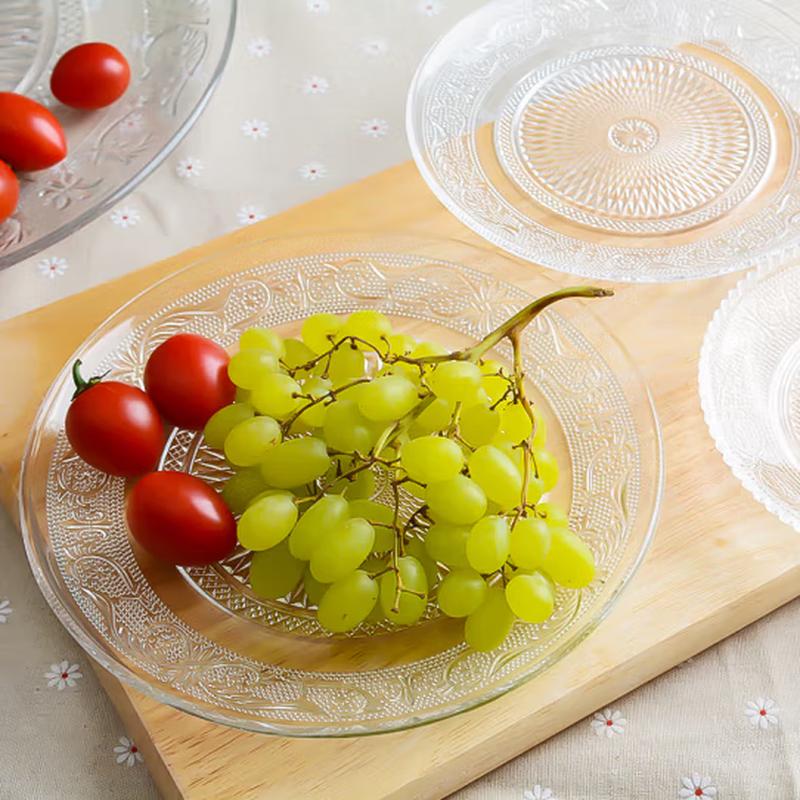 SIFAR Round Glass Fruit Plate