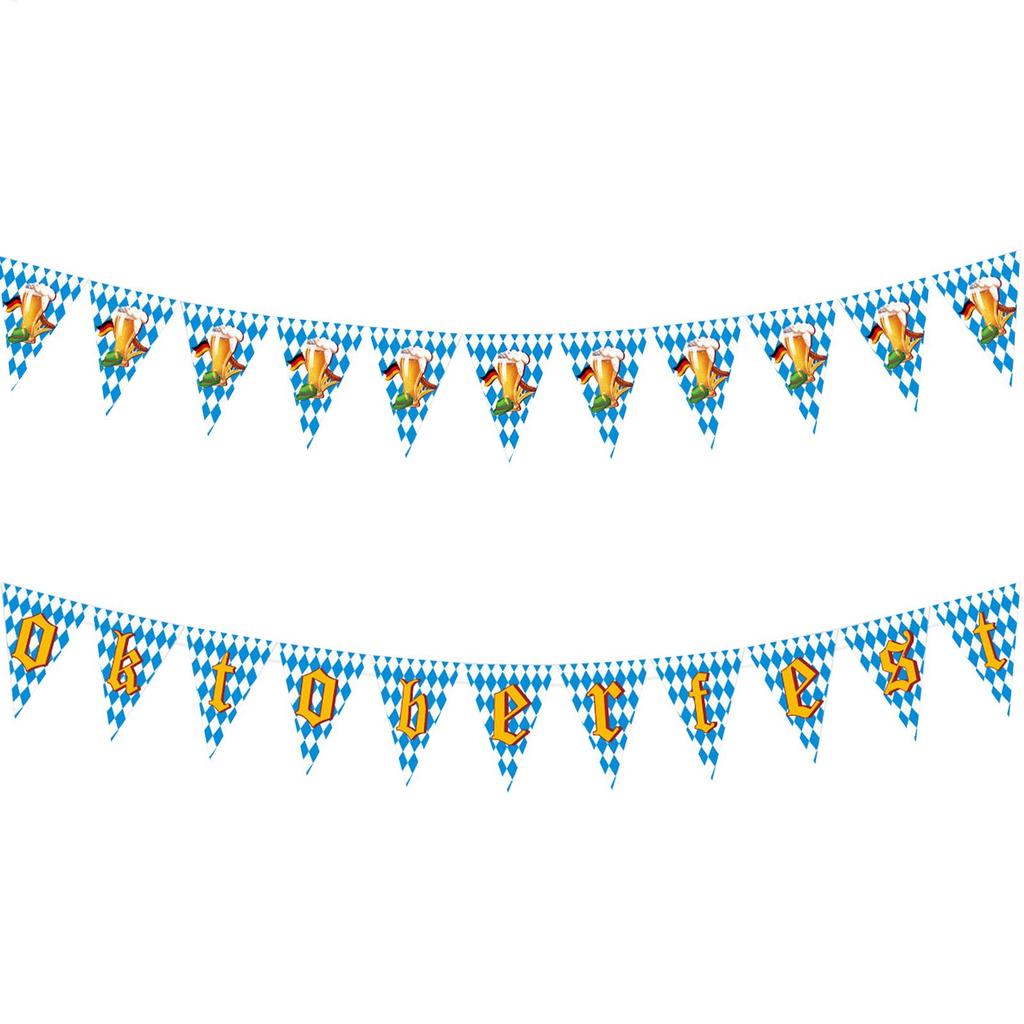 5m Oktoberfest Beer Festival Banner German Themed Pennant Bunting, Indoor Outdoor Party Decoration, Beer Celebration Photo Prop