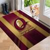 Soft Floor Carpet Queensland Maroons Pattern Area Rug Decorative Mat For Home Room Decoration