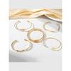 5pcs Punk Multilayer Bracelets for Female Elegant Delicate Twist Sparkling Adjustable Bangles Jewelry Couples Gifts