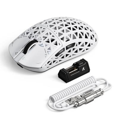 ATTACK SHARK R5Ultra Shadowless Carbon Fiber Wireless Gaming Mouse Ultra Lightweight PAW3950MAX Wireless Nordic52840 Mouse with Coiled Cable 39g±3