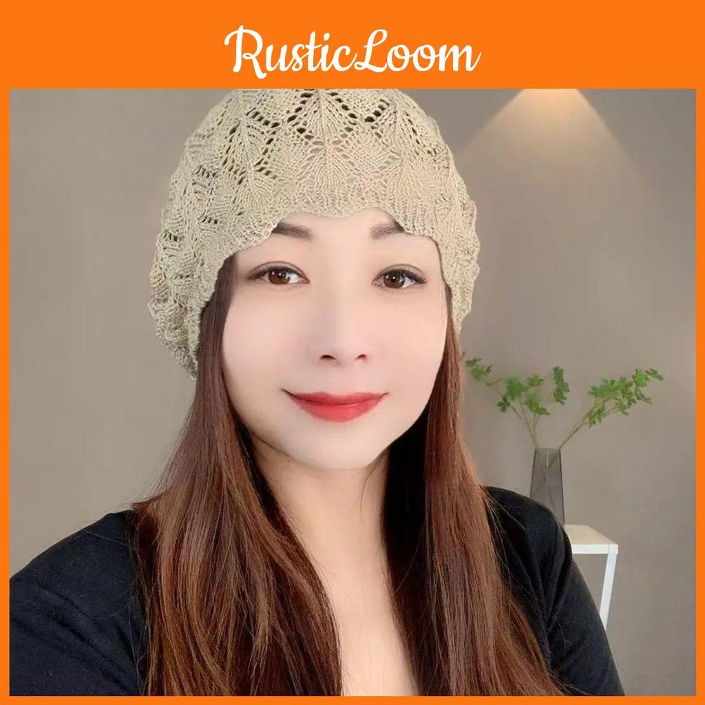 Vintage Wool Beanie Hat For Women Autumn Season Handwoven Knit Cap For Daily Use