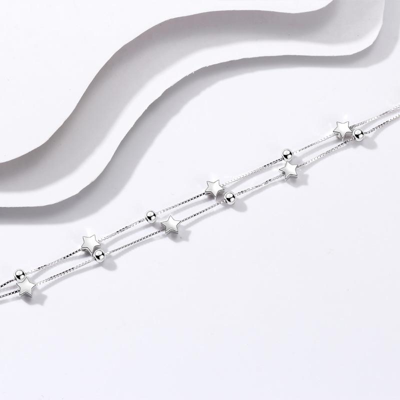 Little Star Bracelet Women's Korean Edition Fashion Double-layer Five-pointed Star Jewelry Light Luxury Versatile Star Ins Jewelry