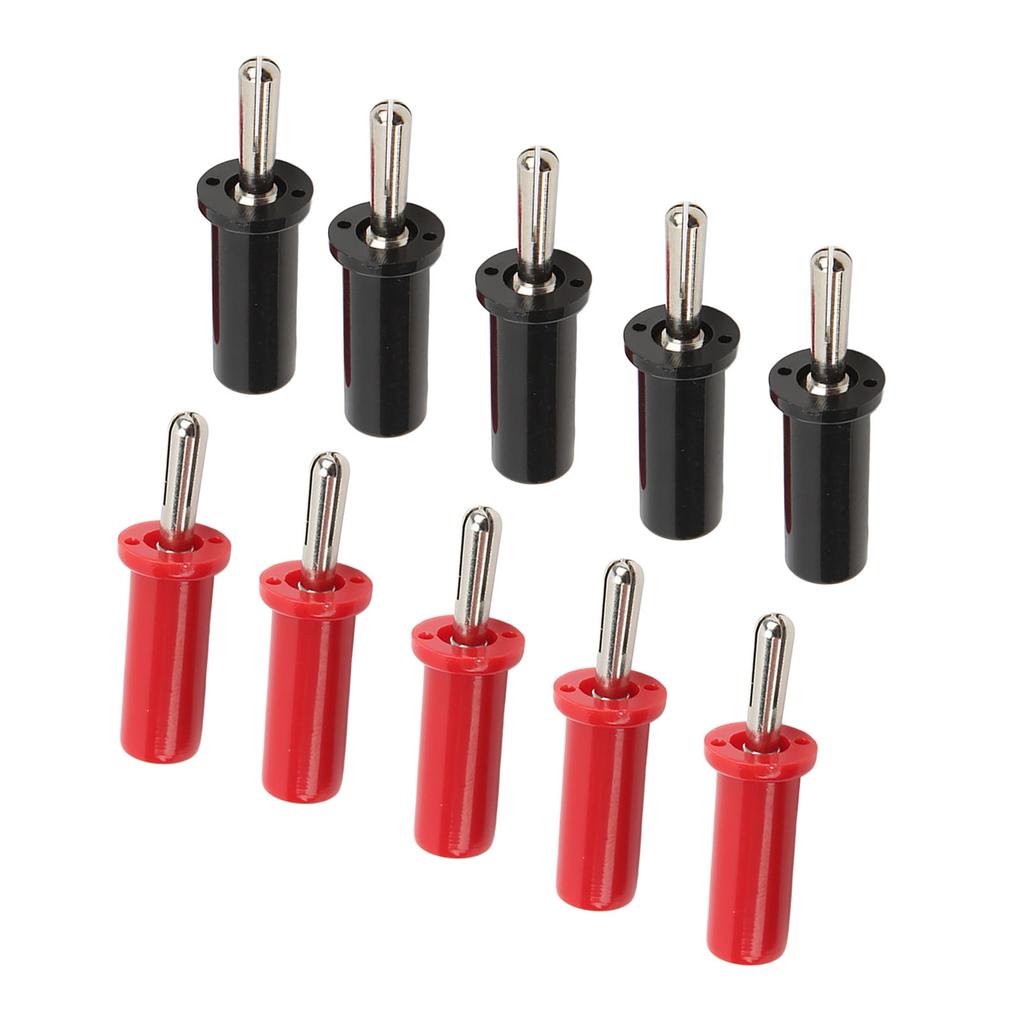 10 peças Banana Plug Vermelho Preto 4mm Cross Slot Banhado A Ouro Solda Tipo Adaptadores para Fios de Alto-falante