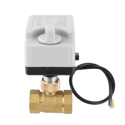 Motorisiertes Kugelhahn Elektrisch 2-Wege Normalerweise Geschlossen Manuell Automatisch DN20 DC12V 24V