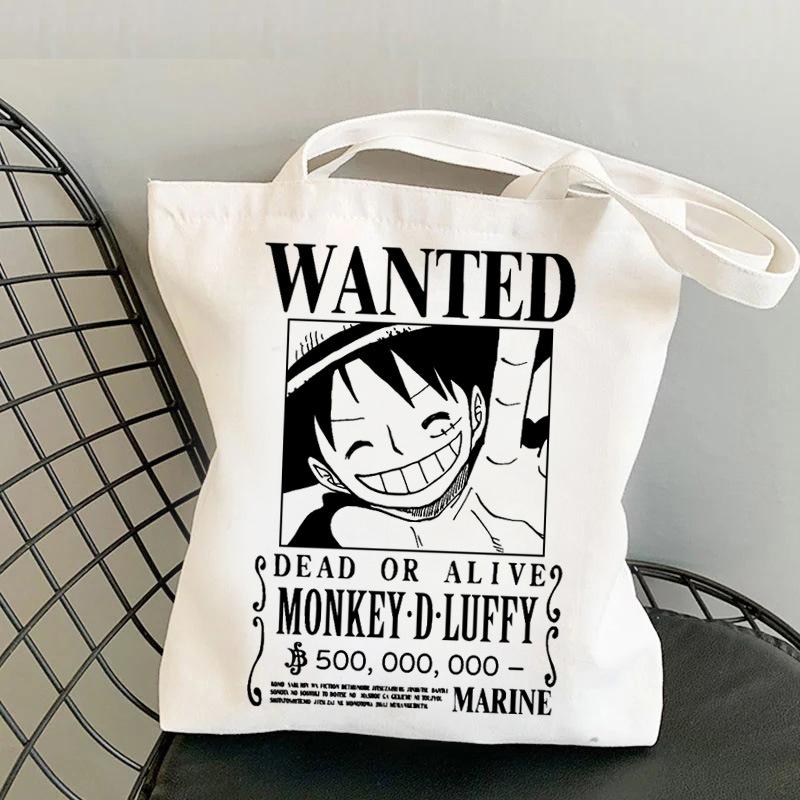 Japan cartoon comics One Piece Print Canvas Bag Shopping Shoulder Bag Foldable Tote Bag 0030