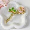 Elegante Metallblume Haarspange Klammer Koreanische Fee Strass Haar Krabbenklemme Haarspangen Für Frauen Süße Haarschmuck Ornament Geschenk