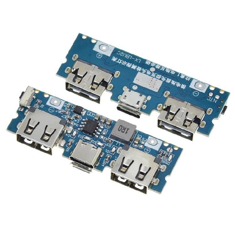 Dual Usb TypeC Charging Power Board 18650 Boost Module 2.4 A Mobile Mainboard 5V