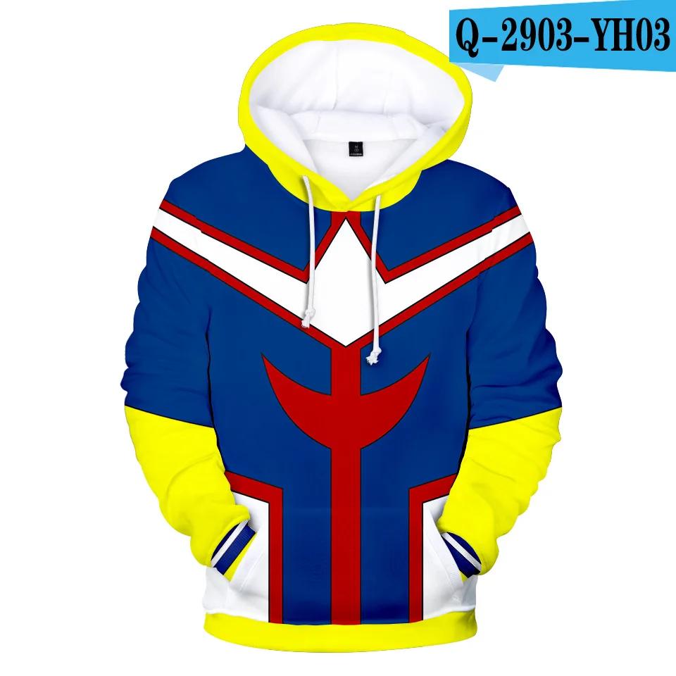My Hero Academia Midoriya Izuku All Might Costume Cosplay Uniforme Scolastico Boku No Hero Academia Stampa 3D Felpe con Cappuccio Felpe da Uomo