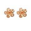 Creative Retro Metal Wind Stud Earrings Personalized Glossy Heavy Industry Flower Earrings Trend Exaggerated Light Luxury Earrings