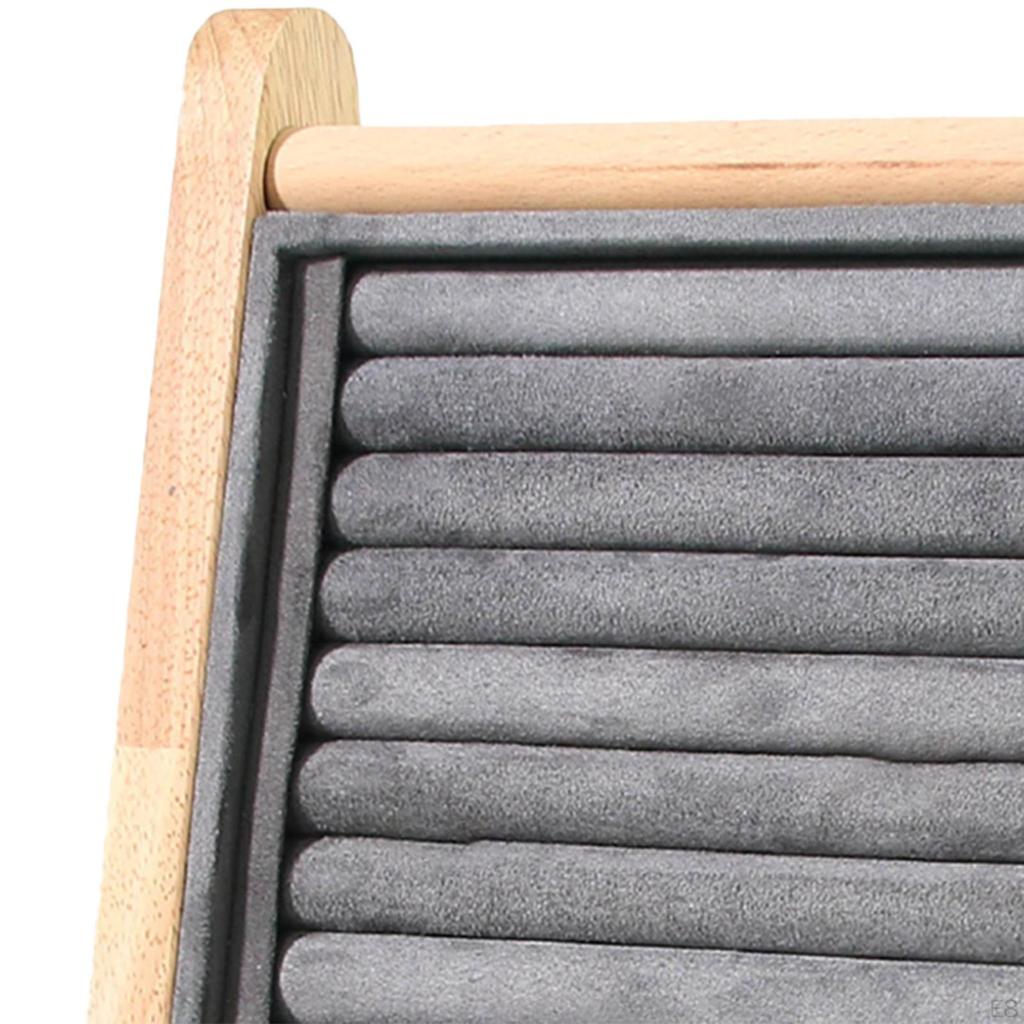 Ring Holder Ear Studs Multi Tiers Wooden Jewelry Organizer Display Rack for