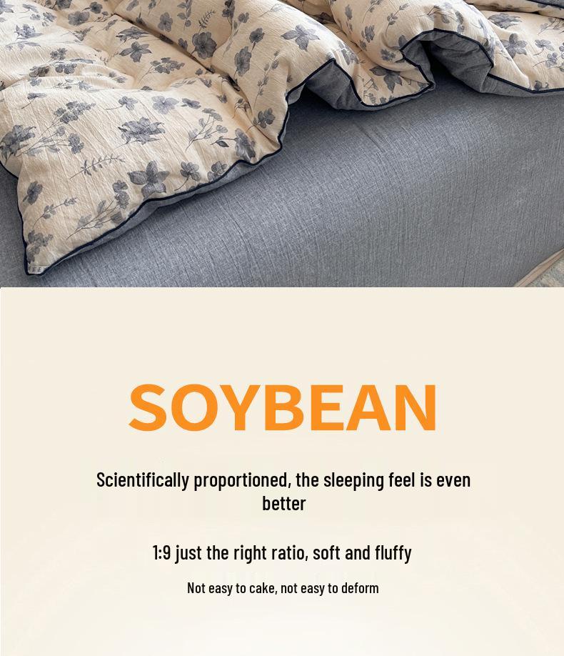 2025 Original Linen Crinkled Gauze Double Layer Quilt Comforter for Winter, Spring & Autumn