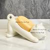 Ceramic Cat Soap Dish Cartoon Soap Storage Box Ceramic Premium Drain Soap Box Handwashing Table Ornament with Drainage Holes
