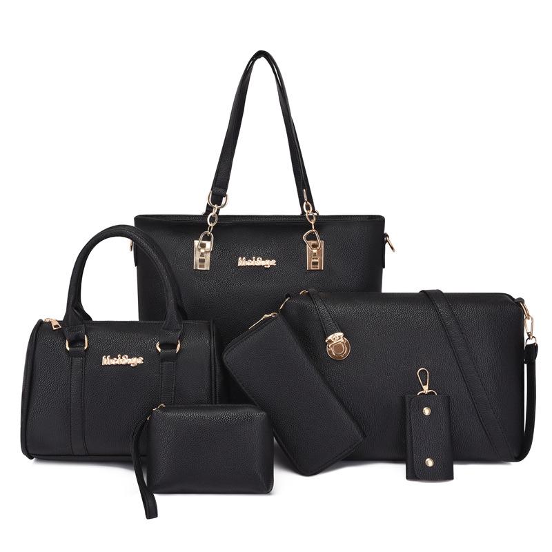 2023 Sada tašek pro matku a dítě: Trendy Kabelka, Taška přes rameno a Dámská velká taška crossbody - Šestidílná kolekce