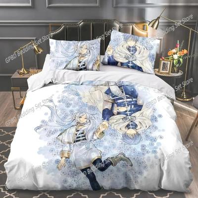 3D Print Anime Frieren Beyond Journey'S End Bedding Set Bedroom Soft Modern Bedspreads Comefortable Duvet Cover Quilt Pillowcase