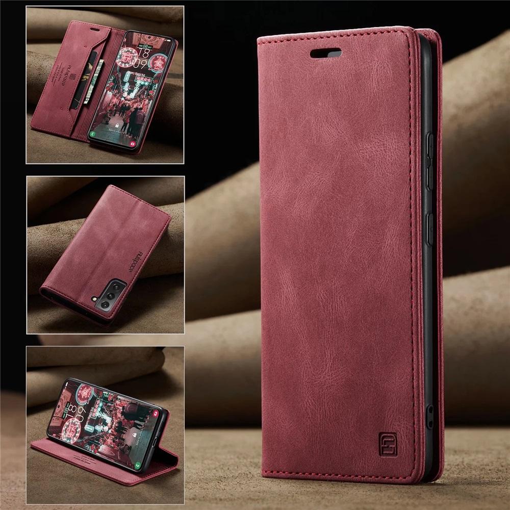 Läderfodral För Samsung S20 S21 FE S22 Ultra S10 S9 S8 Plus A53 A33 A13 A52S A42 A32 A22 A12 A71 A51 Plånbok Folio Flipskydd