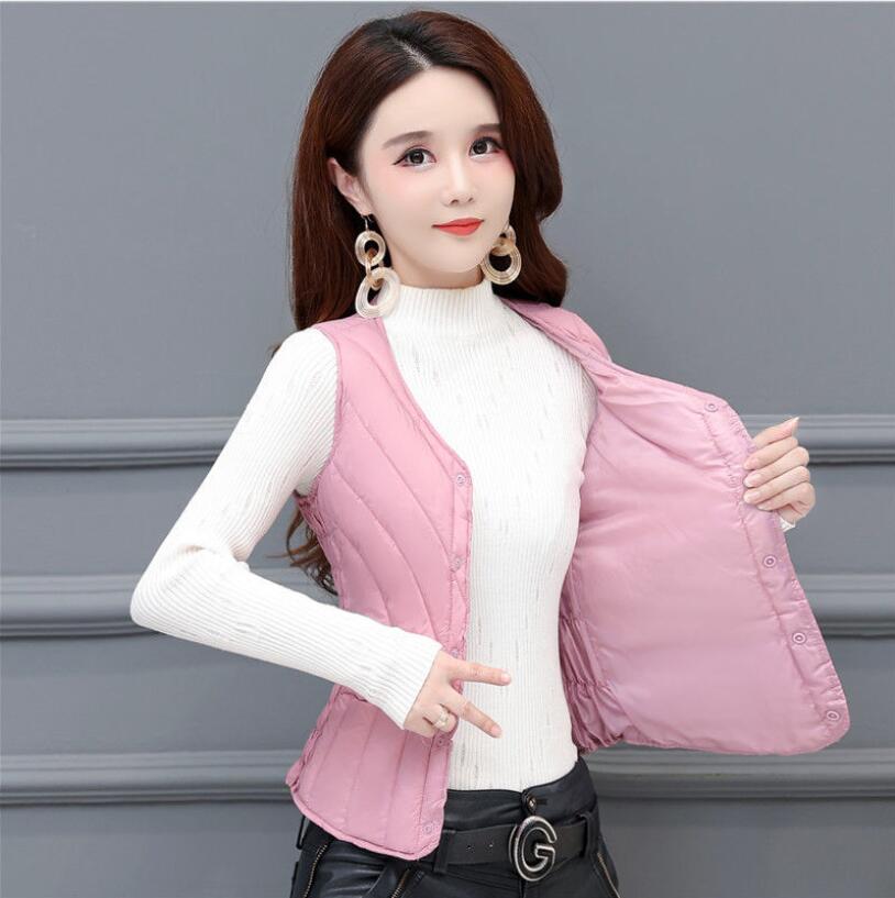 Winter Down Cotton Vest Women Thick Velvet 2025 New Lightweight Slim Short Inner Wear Warm Inner Tank Top Mother Waistcoat Thick