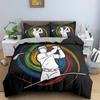 Sport Polyester Duvet Cover Set King Queen Size Bedding Set Sport Player Action on Spin Wheel Graphic Bedclothes Bedroom Decor