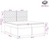Box Spring Bed with Mattress Light Grey 200 X 200 Cm Velvet