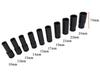 1/2" Impact Socket Set, Deep Sockets for Impact, 10mm, 12mm, 13mm, 14mm, 15mm, 17mm, 19mm, 21mm, 22mm, 24mm, with Case, Surface Contact