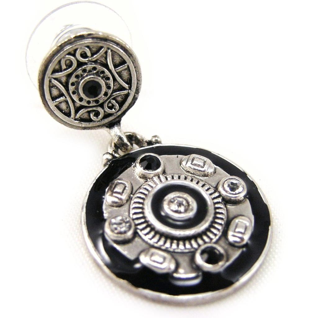 Les Trésors De Lily [F4269] - Boucles Créateur 'Byzance' Noir