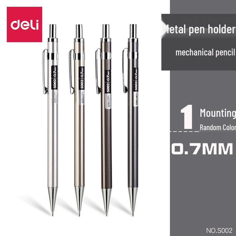 

Deli 0.7mm Metal Mechanical Pencil, Low Gravity Design, Durable Lead for Students