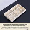 Flocking Jewelry Storage Box & Tray Set Space Saving 4/6/8Pcs for Organizing Rings Earrings Necklaces Vanity Drawer Use