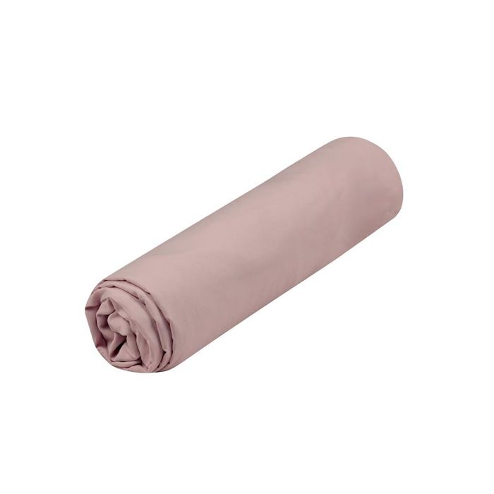 Drap housse - EDEN - Cocon - 140 x 200 cm - Rose - 100% polyester