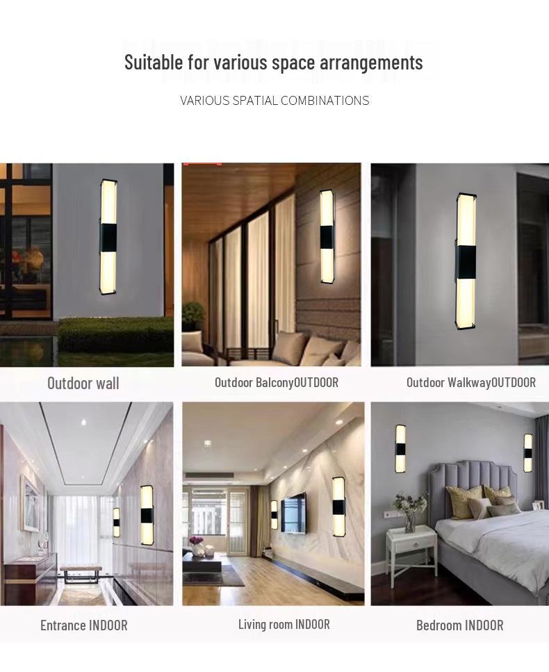Waterproof Outdoor Wall Light for Courtyard, Corridor, Villa, Balcony, and Bedroom.