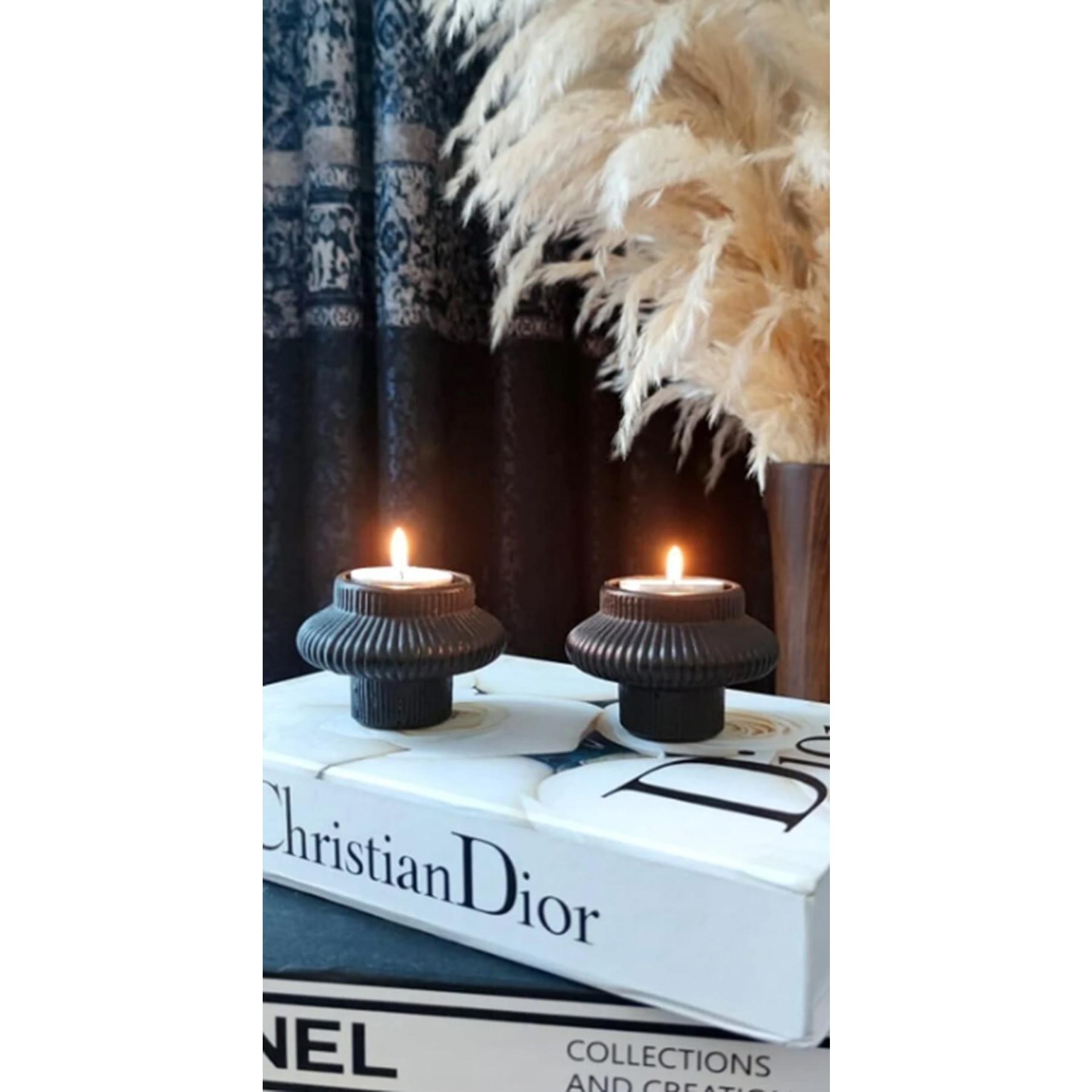 

FLQUE черный подсвечник Tealight 2 шт.