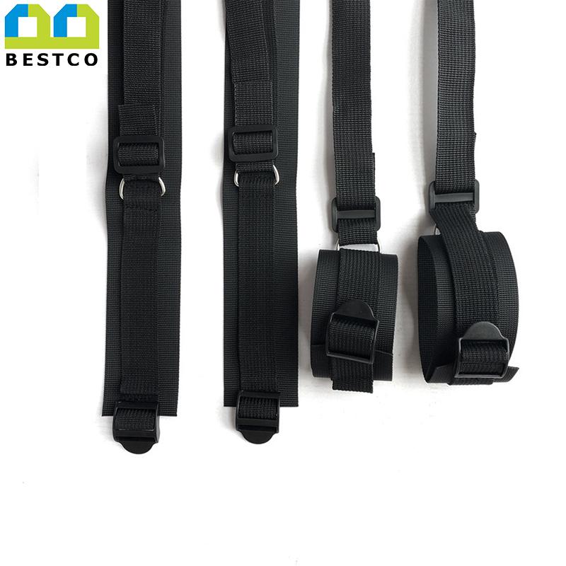 BESTCO 18+ Under Bed Restraints Wrist to Leg Cuffs Slave Fetish BDSM Bondage HandCuffs Adult Sex Toys For Couples Games