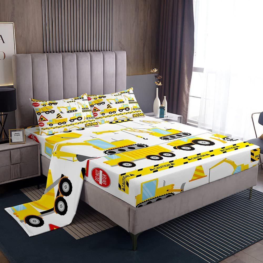 Color Rainbow Cloud Pattern Bed Hat Four-Piece Bedding Set Bedroom Dormitory Bedding Decoration