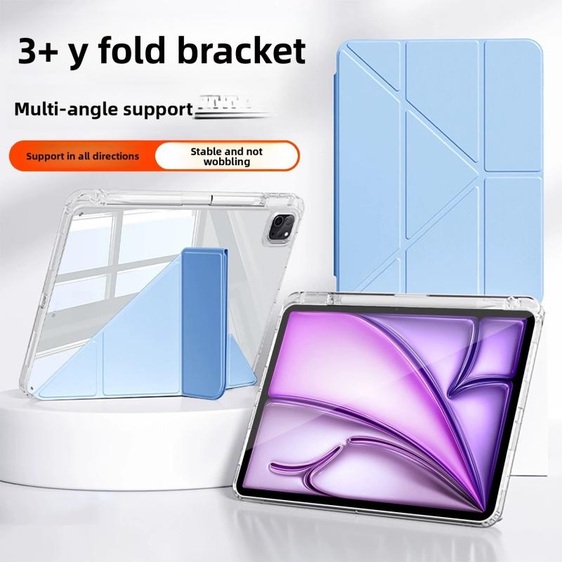 For IPad Huawei Xiaomi Redmi Protective Case Air56 Acrylic Y-Fold Pen Slot 11.5S Tablet Case