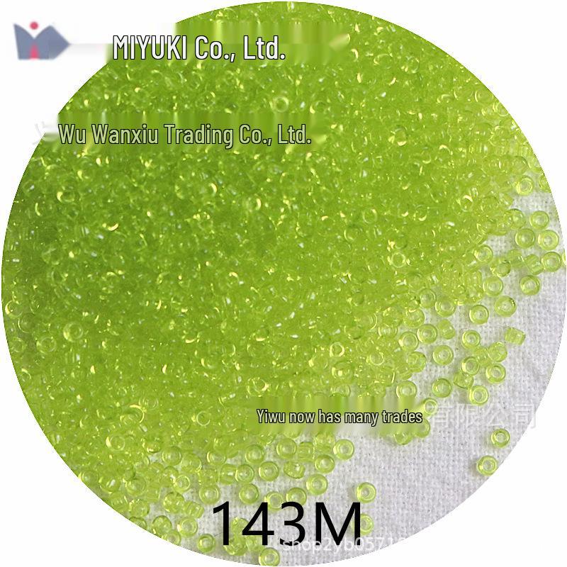 1.5mm Transparent Miyuki Glass Seed Beads for DIY Hairpins, Embroidery, and Bracelet Crafting.