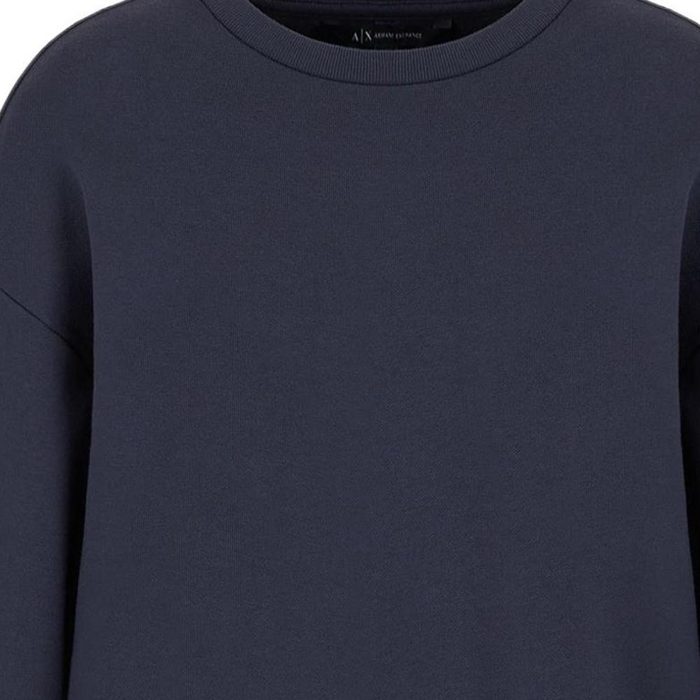Armani Exchange Ss22 Logo Round Neck Long Sleeve Sweatshirt Women sweatshirt Navy-Blue 3LYM05-YJ6UZ-1593