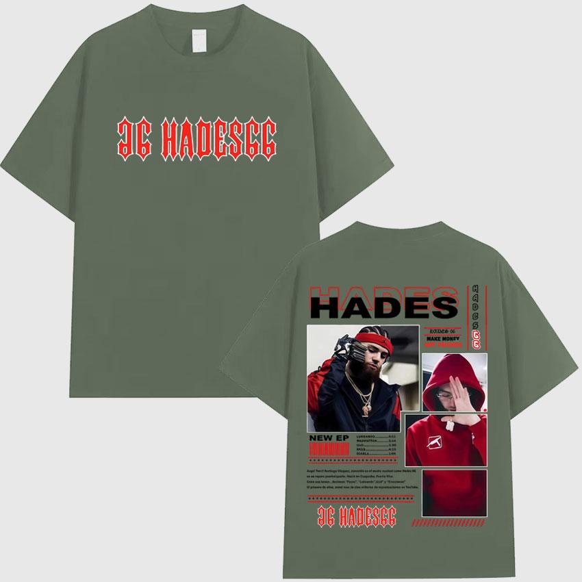 Rapper Hades66 New Merch T Shrit Aesthetic Sports Oversized Tshrit Summer Pop Cotton Hipster Mens Tshirt Y2K Clothes Fans Gift