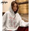 MJ STYLE Plush Lined Hooded Sweatshirt for Women