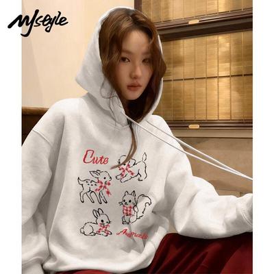 MJ STYLE Plüschgefüttertes Kapuzensweatshirt für Damen