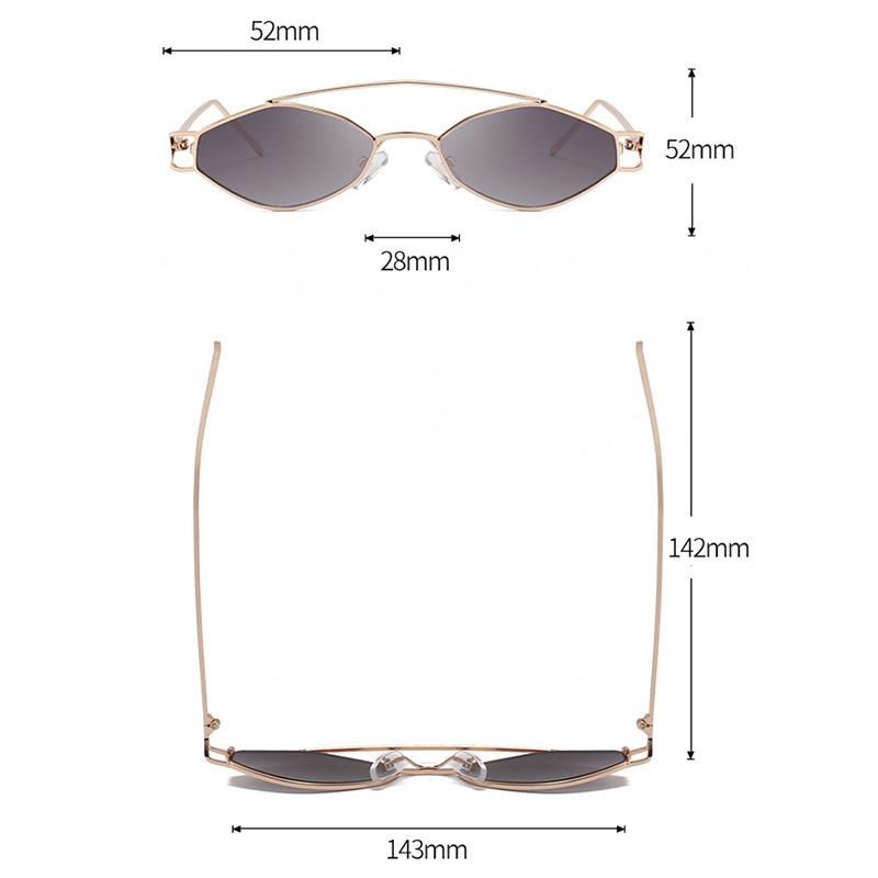 Timeless Women Vintage Sunglasses With Retro Small Metal Frame And Pc Lenses