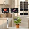 Blackboard Plant Tags Galvanized Wooden Marker Pen Metal Garden Stakes for Gardeners,
