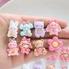 10 Pcs New Fashion Cute Cartoon Rabbit, Girl, Little Bear Resin Scrapbook Diy Jewelry Wedding Hairpin Decorate Accessories A84