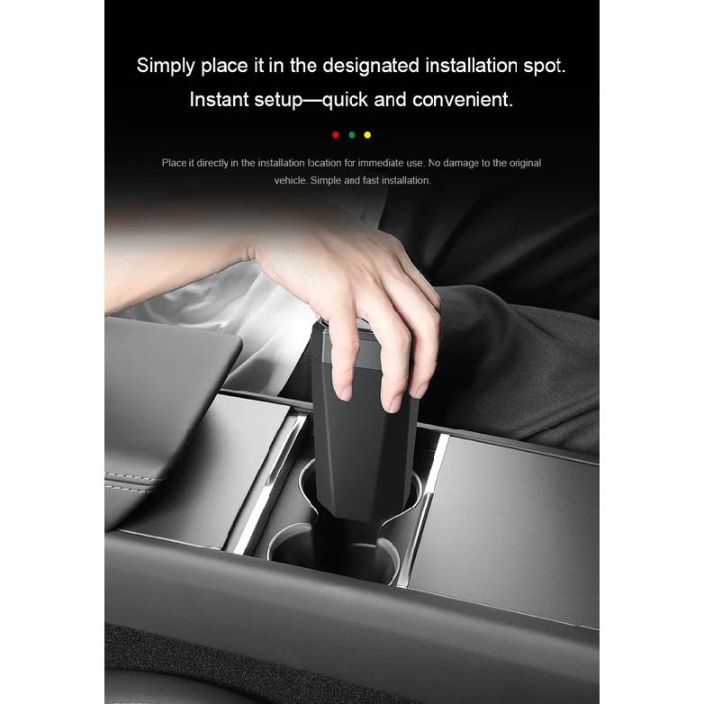 For Tesla Model 3/Y/X/S Side Door Trash Can Garbage Can Trash Bin with Cover Model Y Juniper Center Storage Box Organizer Case
