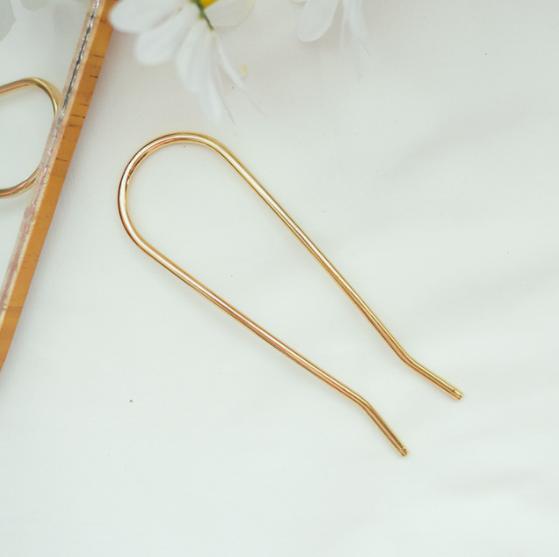 Fashion Hair Accessories Metal U Shape Hair Stick For Women Silver Gold Color Elegant Shell Enamel Hairpin Female Headwear Gifts